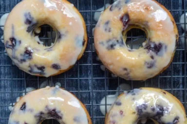 Homemade Blueberry Donuts
