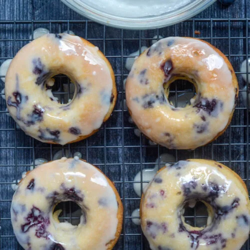 Homemade Blueberry Donuts