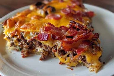 Carnivore Bacon Cheeseburger Pie