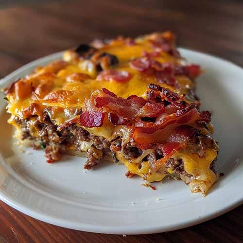 Carnivore Bacon Cheeseburger Pie