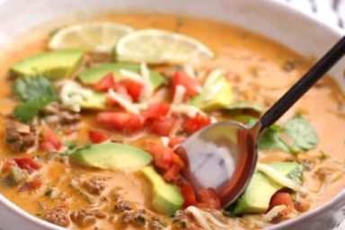 Cheesy Keto Taco Soup