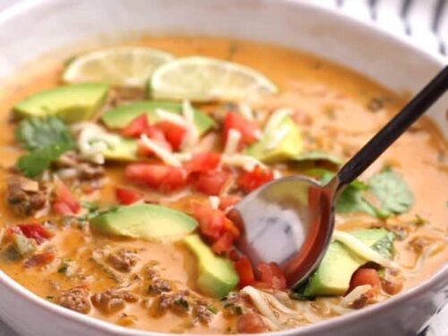 Cheesy Keto Taco Soup