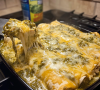 Green chile, chicken and cheese enchiladas