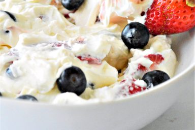 Red White and Blue Cheesecake Salad