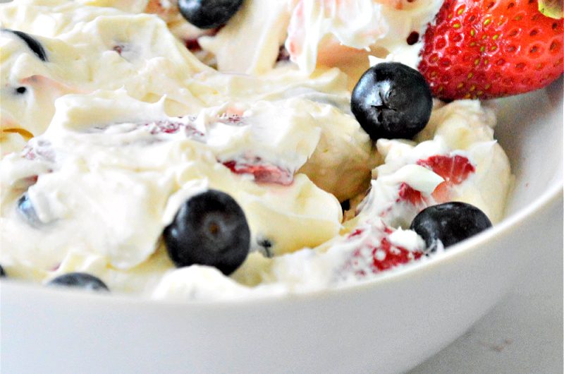 Red White and Blue Cheesecake Salad