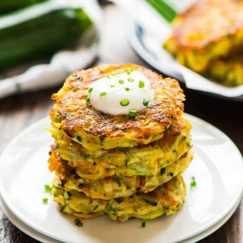 Crispy Cheesy Potato Fritters