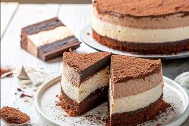 No-Bake Triple Chocolate Cake