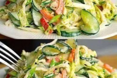 Fresh Creamy Cucumber Crunch Salad