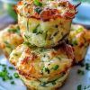 Crispy Parmesan Zucchini Potato Muffins