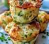 Crispy Parmesan Zucchini Potato Muffins
