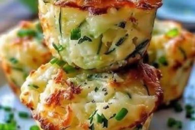 Crispy Parmesan Zucchini Potato Muffins