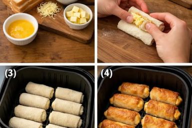 Crispy Air Fryer Cheese Bread Rolls