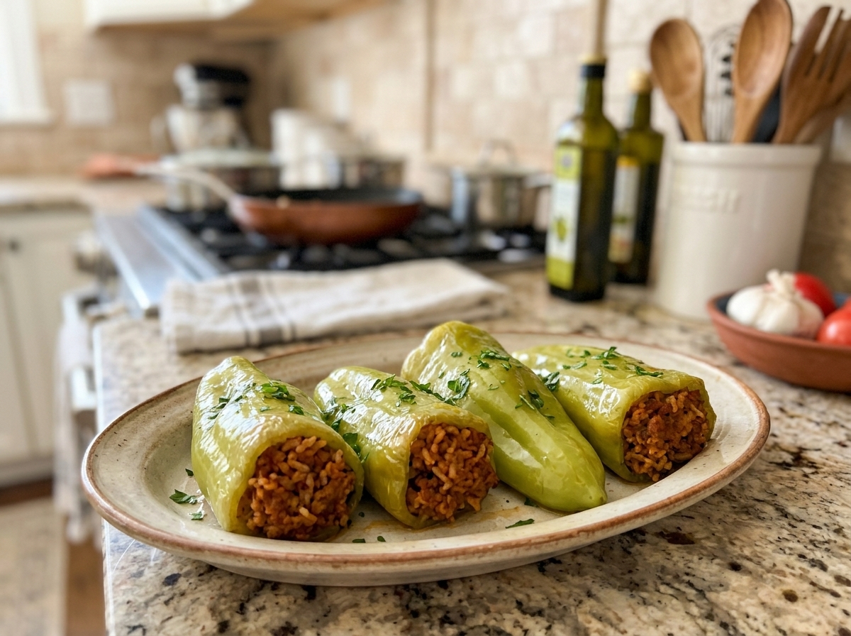 Healthy Stuffed Cubanelle Peppers