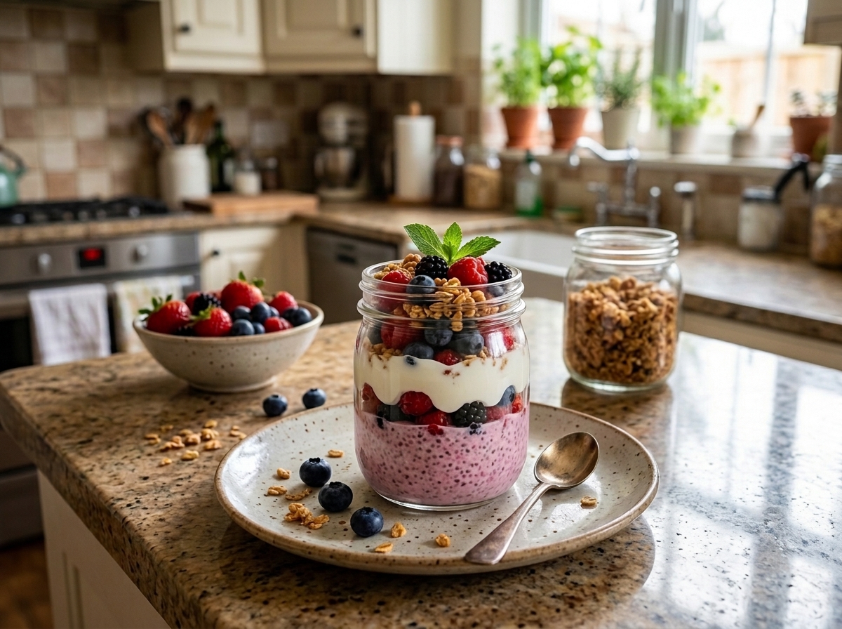 High Protein Kefir Yogurt Parfait