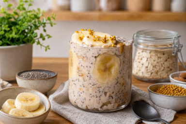 High Protein Banana Pudding Overnight Oats