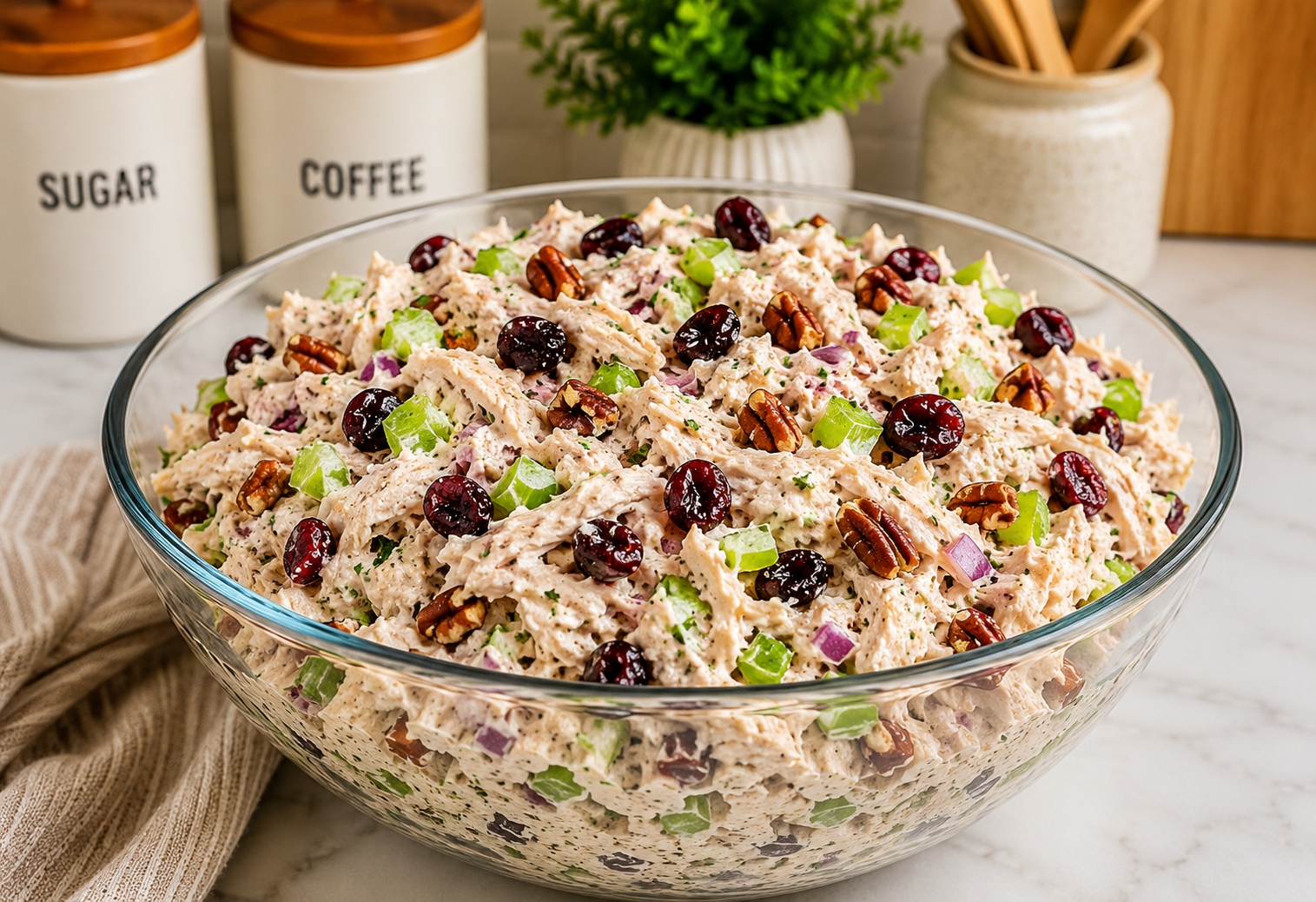 Creamy Cranberry Pecan Chicken Salad