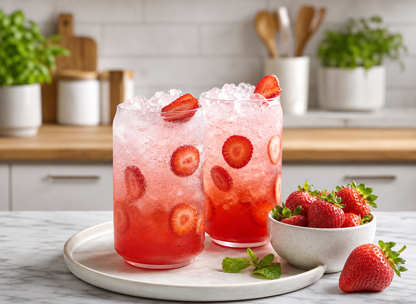 Healthy Strawberry Soda
