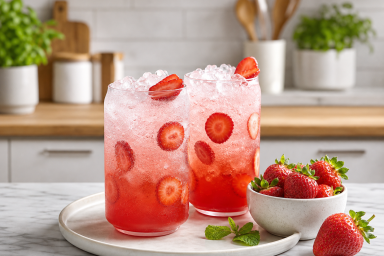 Healthy Strawberry Soda