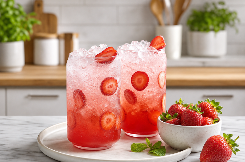 Healthy Strawberry Soda