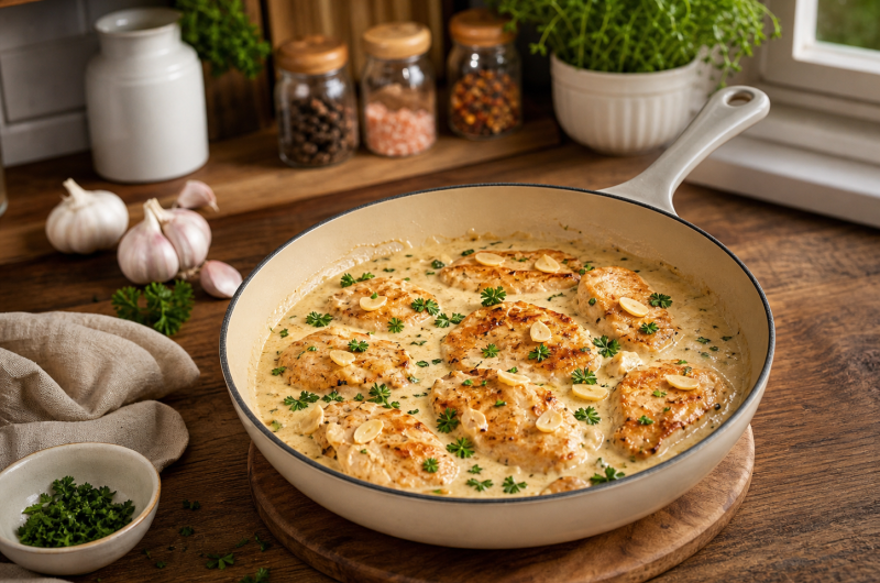 Keto Creamy Garlic Butter Chicken
