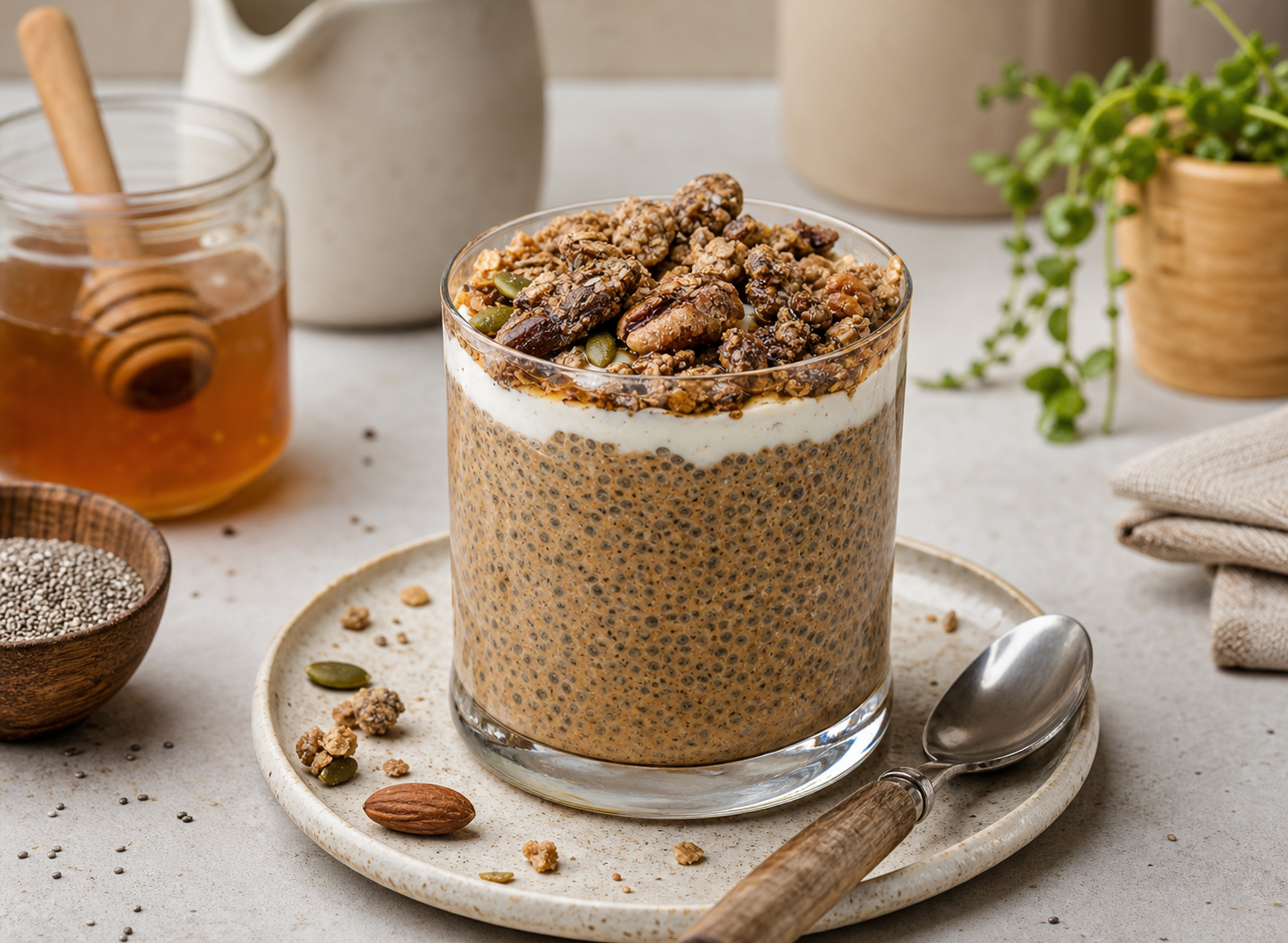 High Protein Pumpkin Pie Chia Seed Pudding