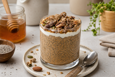 High Protein Pumpkin Pie Chia Seed Pudding